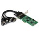 StarTech.com Tarjeta Adaptadora PCI Express PCIe de 4 Puertos Serie Serial Combo RS232 y RS485 RS 422 DB9 PEX4S232485